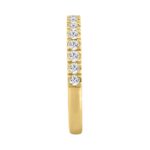14K YELLOW GOLD 3/8CT ROUND DIAMOND LADIES BAND - Image 3