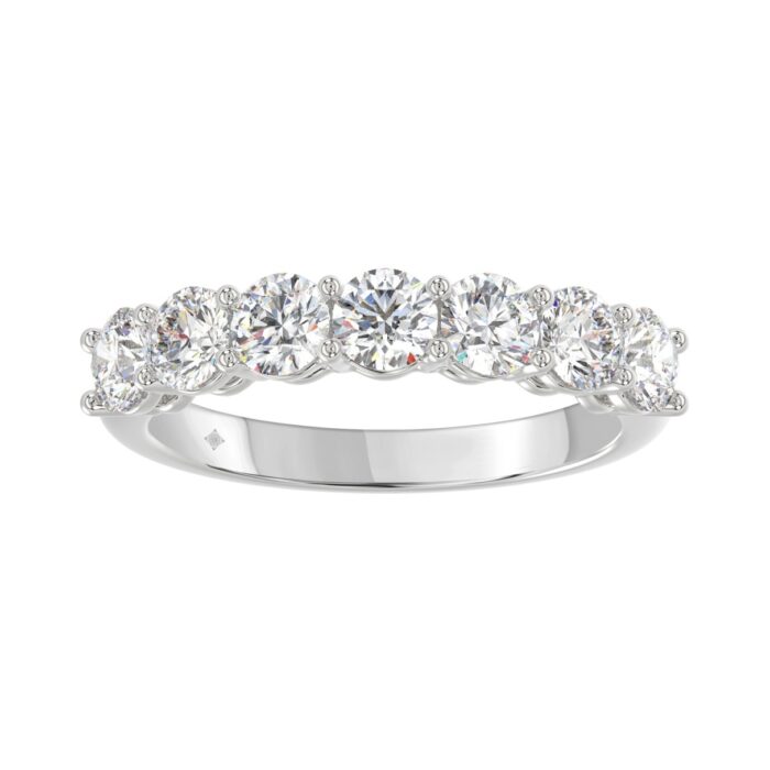 14K WHITE GOLD 1 3/8CT ROUND DIAMOND LADIES BAND - Image 1