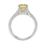 14K WHITE GOLD 5 1/4CT ROUND/BAGUETTE/RADIANT DIAMOND LADIES RING (CENTER STONE YELLOW RADIANT DIAMOND 4.00CT) - Image 5