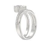 14K WHITE GOLD 1 1/4CT ROUND/OVAL DIAMOND LADIES RING - Image 3