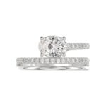 14K WHITE GOLD 1 1/4CT ROUND/OVAL DIAMOND LADIES RING - Image 5