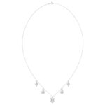 14K WHITE GOLD 3 1/2CT PEAR/HEXAGON/LOZENGE DIAMOND LADIES NECKLACE - Image 3