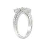 14K WHITE GOLD 1.00CT ROUND/PEAR DIAMOND LADIES RING - Image 3