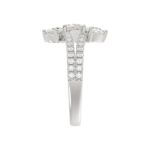 14K WHITE GOLD 1.00CT ROUND/PEAR DIAMOND LADIES RING - Image 4