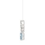 14K WHITE GOLD 2 1/4CT PEAR/MARQUISE/RADIANT DIAMOND LADIES PENDANT WITH CHAIN - Image 2