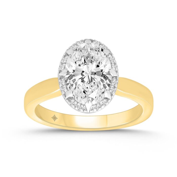 14K YELLOW GOLD 2 1/4CT ROUND/OVAL DIAMOND LADIES RING - Image 1