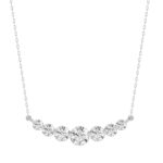 14K WHITE GOLD 1/2CT ROUND DIAMOND LADIES NECKLACE