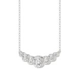14K WHITE GOLD 1.00CT ROUND DIAMOND LADIES NECKLACE - Image 2