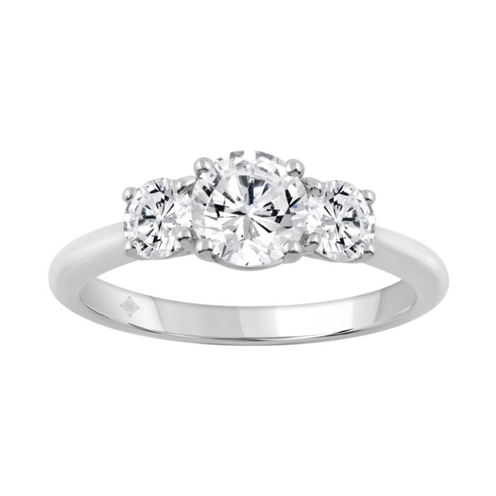 18K WHITE GOLD 2 1/3CT ROUND DIAMOND LADIES RING - Image 1