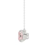 14K WHITE GOLD 2.00CT PINK CUSHION DIAMOND LADIES PENDANT - Image 2