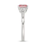 14K WHITE GOLD 1 1/3CT PINK OVAL/ROUND DIAMOND LADIES RING (CENTER STONE PINK OVAL DIAMOND 1CT) - Image 4