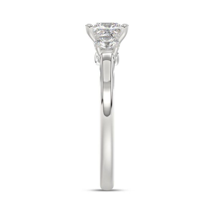 14K WHITE GOLD 1.00CT PRINCESS/ROUND DIAMOND LADIES RING (CENTER STONE PRINCESS DIAMOND 3/4CT) - Image 4