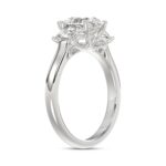 14K WHITE GOLD 2 1/5CT PEAR/TRAPEZOID DIAMOND LADIES RING (CENTER STONE PEAR DIAMOND 1 1/2CT) - Image 3