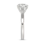 14K WHITE GOLD 2 1/2CT ROUND/TRAPEZOID DIAMOND LADIES RING (CENTER STONE ROUND DIAMOND 2CT) - Image 4