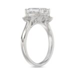 14K WHITE GOLD 3.00CT EMERALD DIAMOND LADIES RING (CENTER STONE EMERALD DIAMOND 2CT) - Image 3