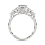 14K WHITE GOLD 2 5/8CT EMERALD/PEAR DIAMOND LADIES RING (CENTER STONE EMERALD DIAMOND 1 1/2CT) - Image 2