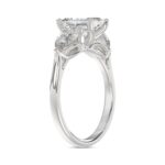14K WHITE GOLD 2 5/8CT EMERALD/PEAR DIAMOND LADIES RING (CENTER STONE EMERALD DIAMOND 1 1/2CT) - Image 3