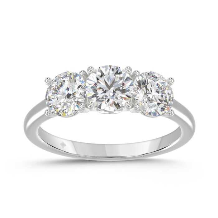 14K WHITE GOLD 2 1/3CT ROUND DIAMOND LADIES RING - Image 1