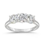 14K WHITE GOLD 2 1/3CT ROUND DIAMOND LADIES RING
