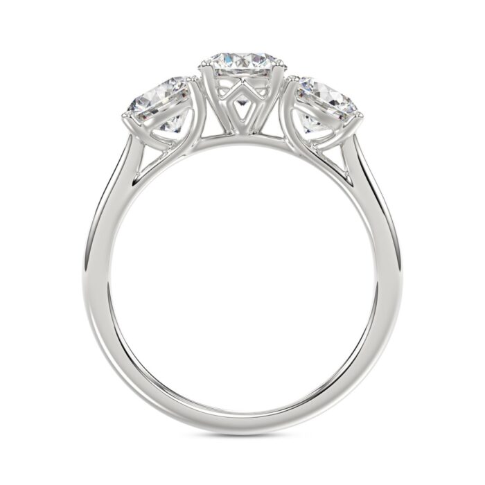 14K WHITE GOLD 2 1/3CT ROUND DIAMOND LADIES RING - Image 2