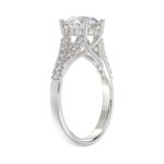 14K WHITE GOLD 2 3/8CT ROUND DIAMOND LADIES RING (CENTER STONE ROUND DIAMOND 2CT) - Image 3