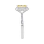14K WHITE GOLD 2 3/4CT ROUND/YELLOW RADIANT DIAMOND LADIES RING (CENTER STONE YELLOW RADIANT DIAMOND 2CT) - Image 3