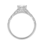 14K WHITE GOLD 1 1/4CT ROUND/PRINCESS DIAMOND LADIES BRIDAL RING (CENTER STONE PRINCESS DIAMOND 1CT) - Image 2