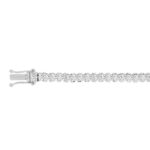 LADIES BRACELET 7CT PRINCESS DIAMOND 14K WHITE GOLD - Image 2