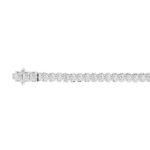 LADIES BRACELET 7CT PRINCESS DIAMOND 14K WHITE GOLD - Image 3