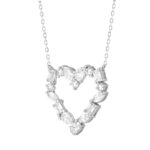 LADIES NECKLACE 2 3/4CT ROUND/MARQUISE/PEAR/EMERALD DIAMOND 14K WHITE GOLD - Image 3