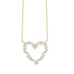 LADIES NECKLACE 2 3/4CT ROUND/MARQUISE/PEAR/EMERALD DIAMOND 14K YELLOW GOLD