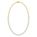 LADIES NECKLACE 19 1/2CT ROUND/PEAR/MARQUISE DIAMOND 14K YELLOW GOLD
